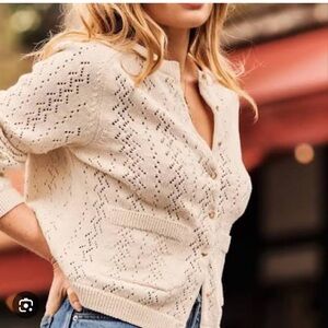 Sezane Jack Cardigan Ecru - Size M